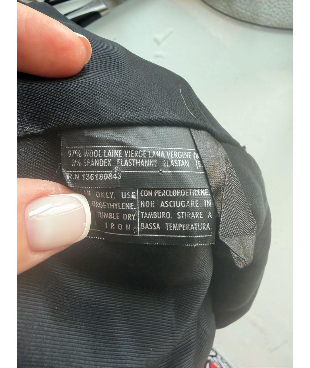 FERRAGAMO Черная шерстяная юбка миди, фото 4