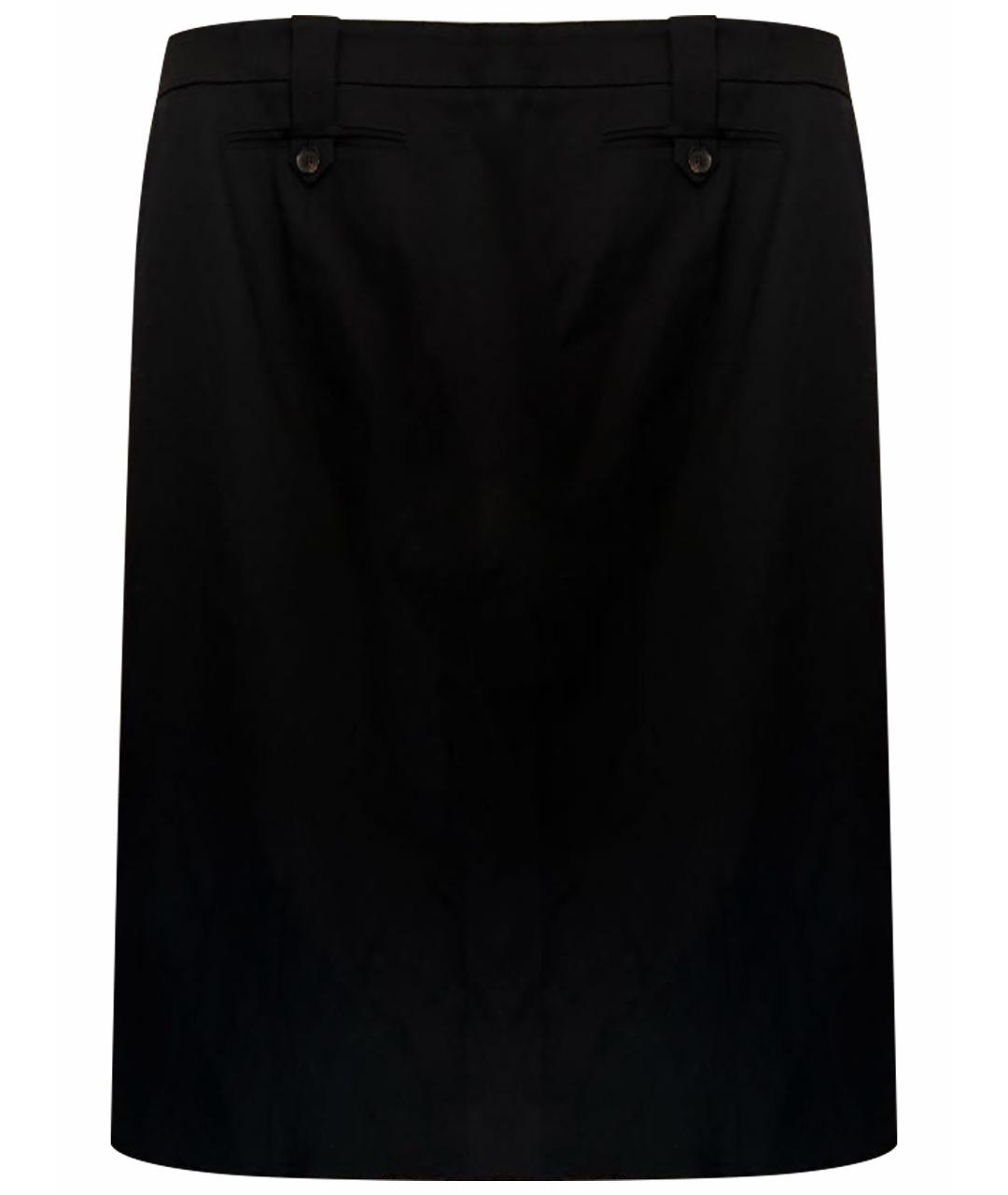 FERRAGAMO Черная шерстяная юбка миди, фото 1