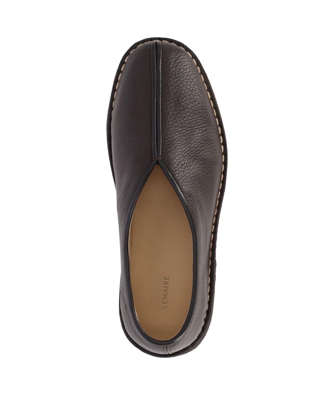 LEMAIRE Коричневые кожаные лоферы, фото 5