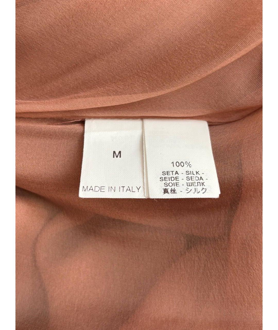BRUNELLO CUCINELLI Коричневое шелковое повседневное платье, фото 4