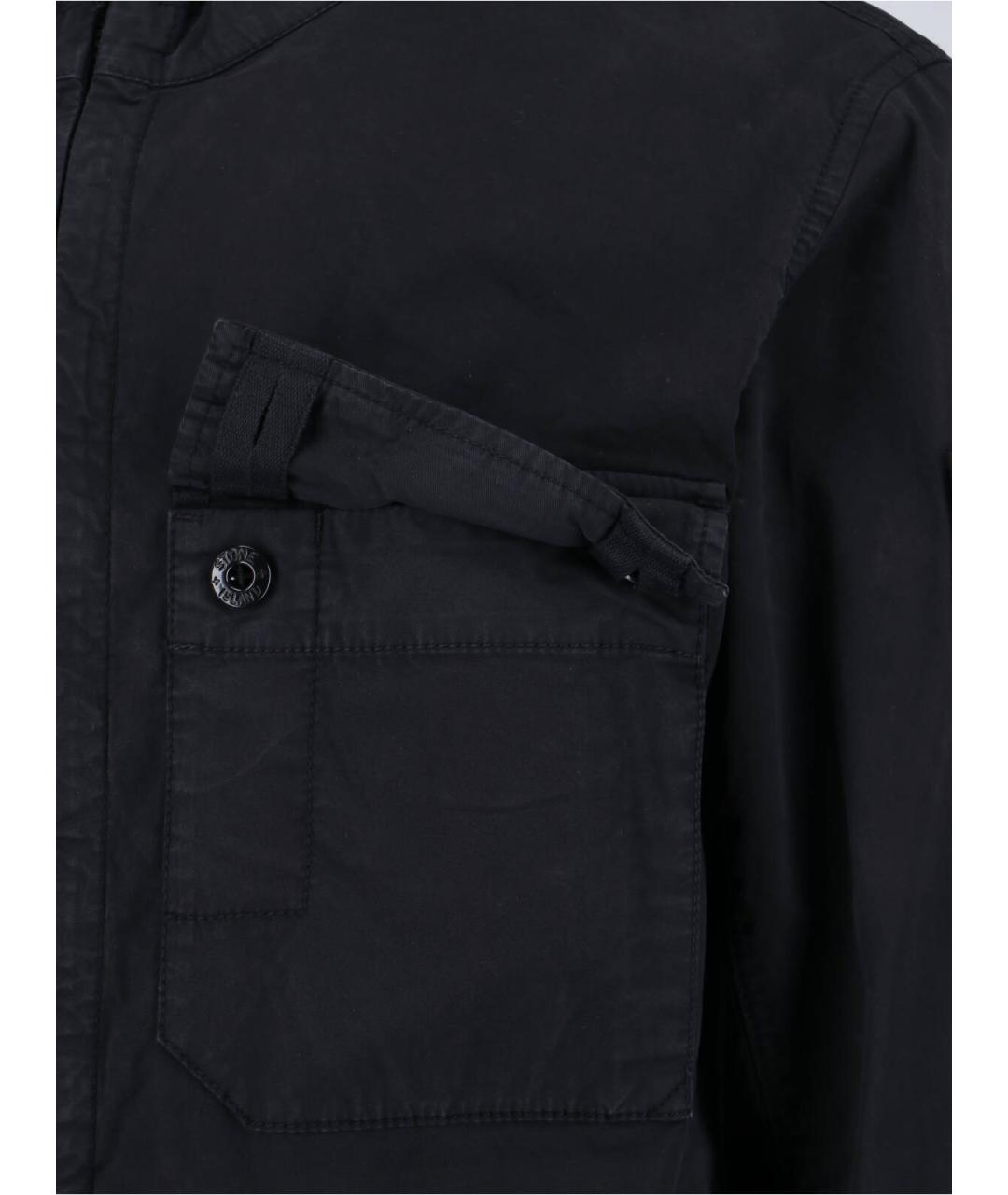 STONE ISLAND Черная хлопко-эластановая куртка, фото 4