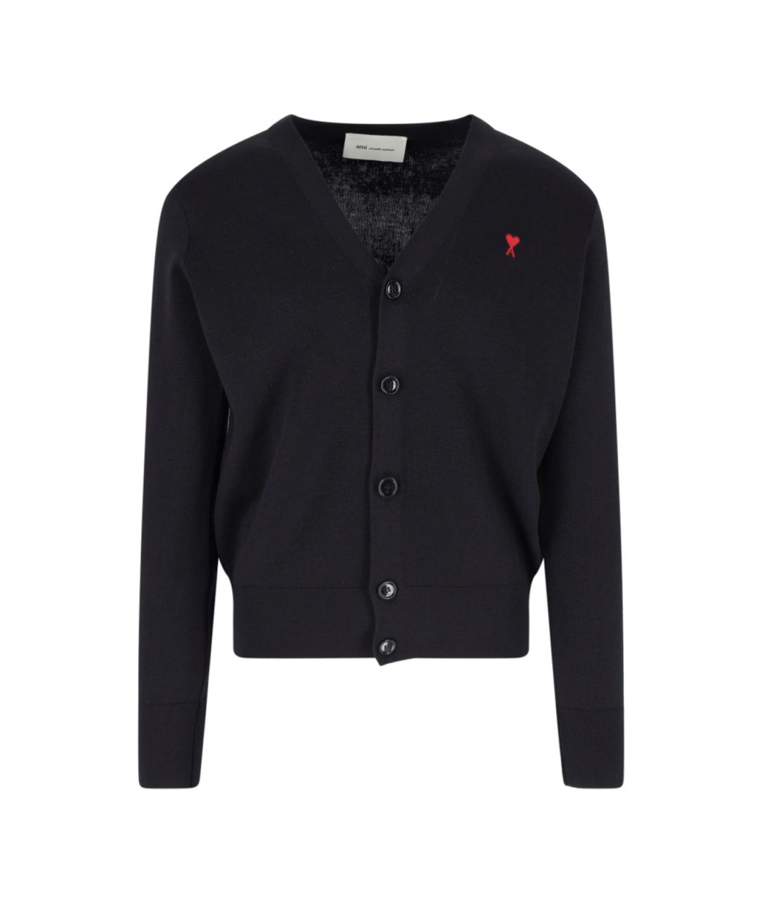 Ami Paris Черный шерстяной кардиган, фото 1