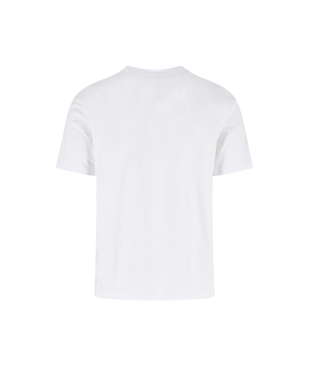 MAISON KITSUNE Белая хлопковая футболка, фото 2
