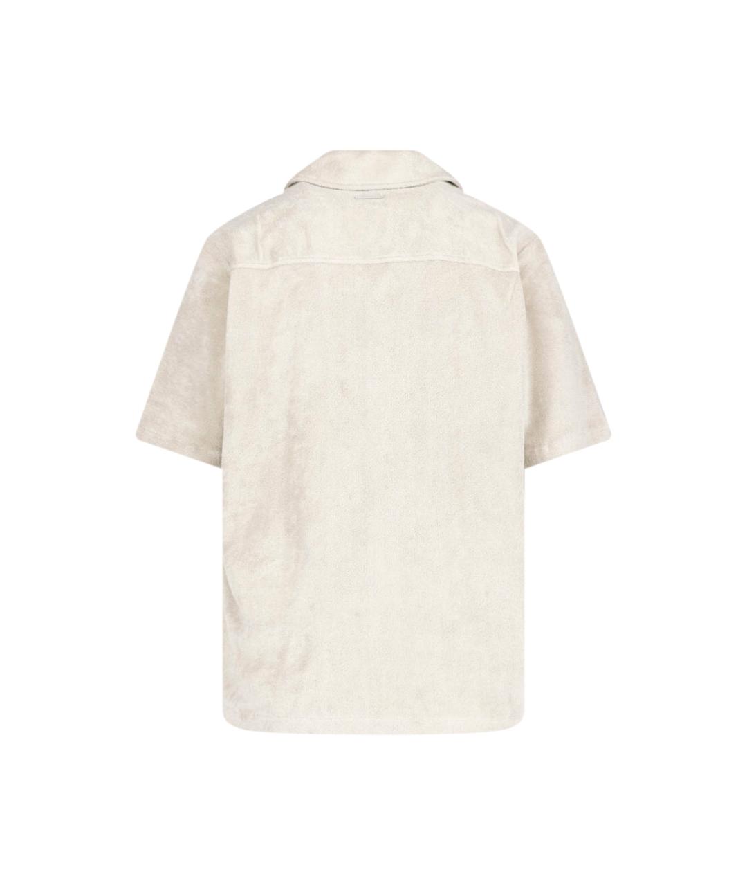 MAISON KITSUNE Бежевая хлопковая кэжуал рубашка, фото 2