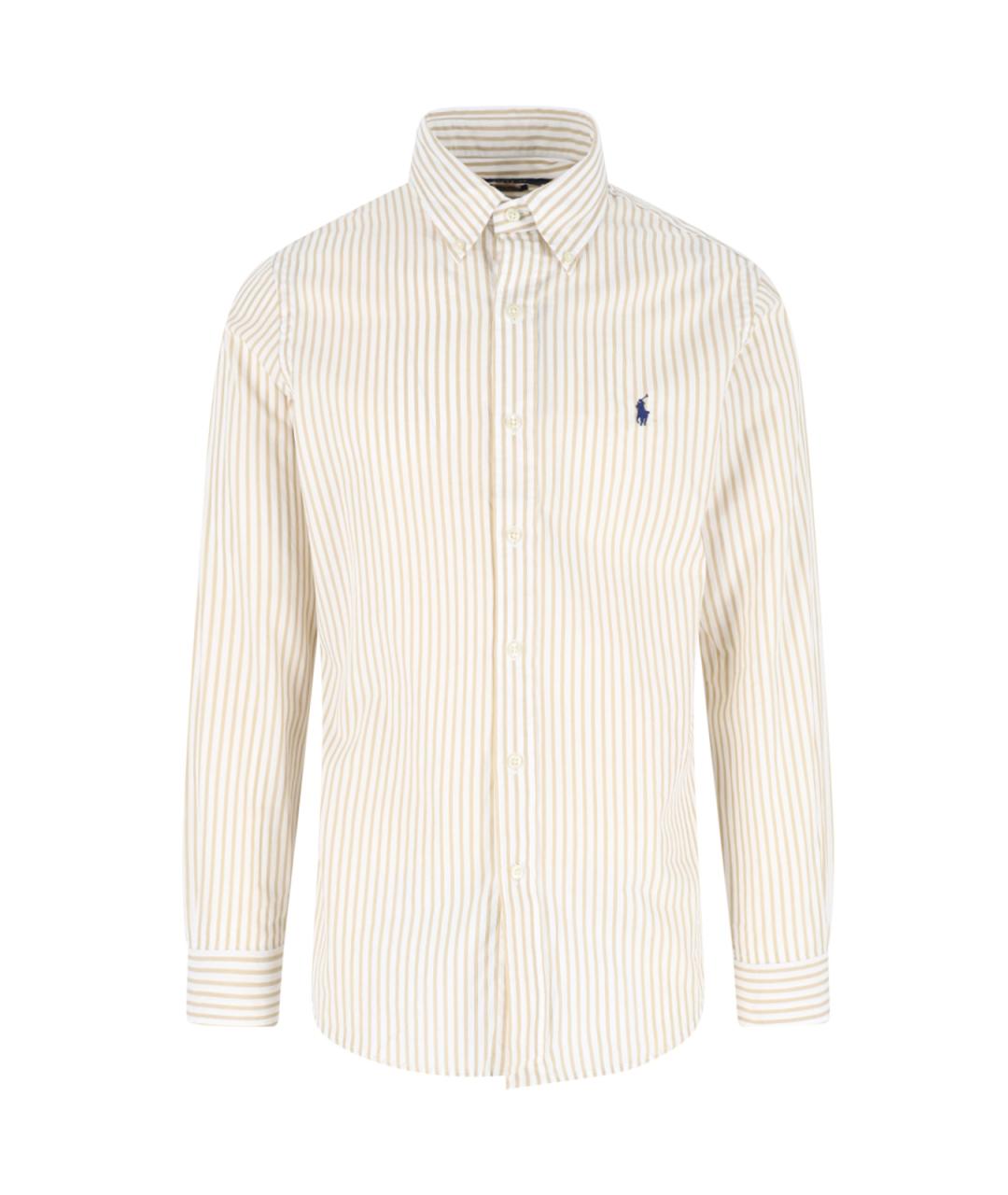 POLO RALPH LAUREN Бежевая хлопковая кэжуал рубашка, фото 1