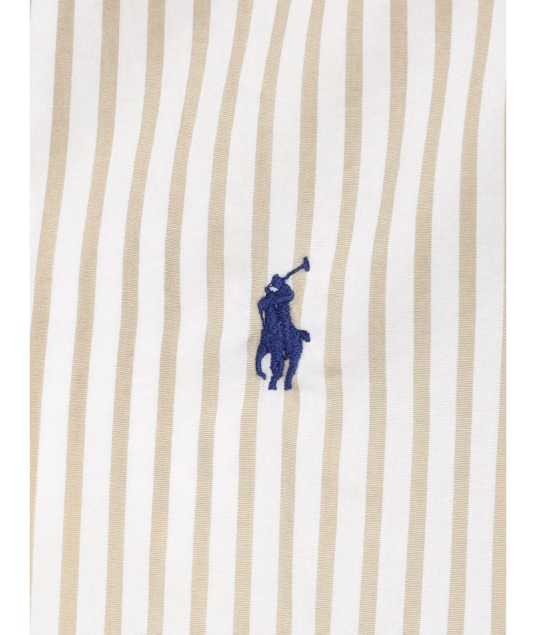 POLO RALPH LAUREN Бежевая хлопковая кэжуал рубашка, фото 3