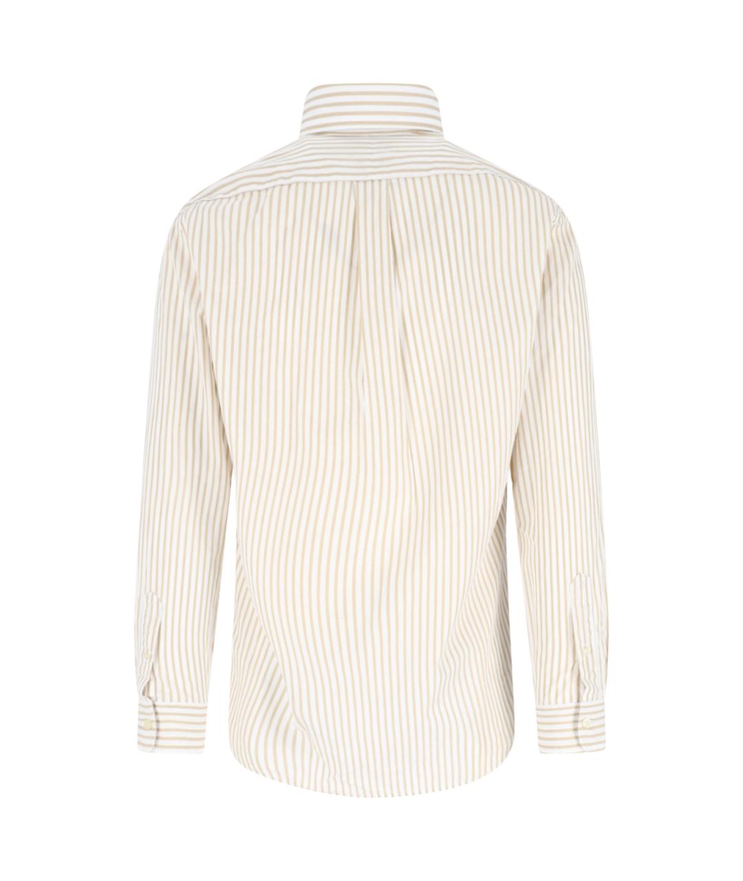 POLO RALPH LAUREN Бежевая хлопковая кэжуал рубашка, фото 2