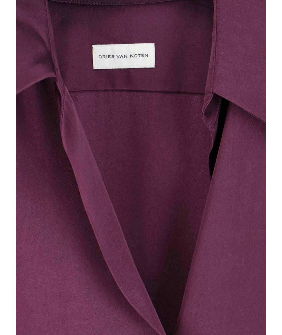 DRIES VAN NOTEN Фиолетовая вискозная рубашка, фото 5