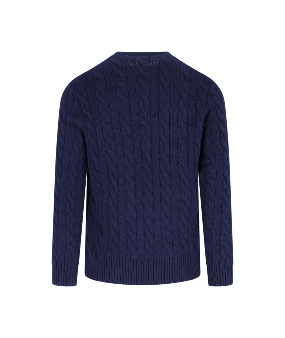 POLO RALPH LAUREN Синий хлопковый джемпер / свитер, фото 2