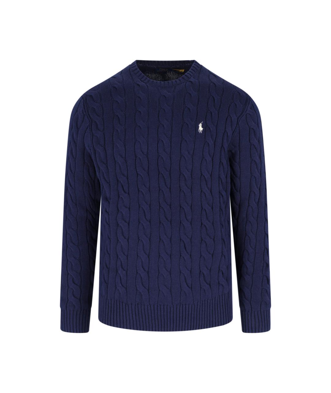 POLO RALPH LAUREN Синий хлопковый джемпер / свитер, фото 1