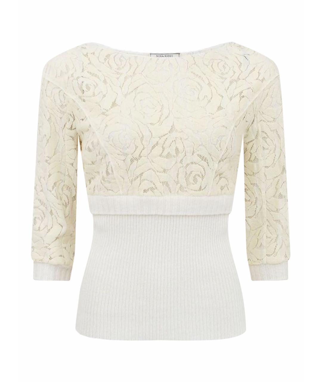 NINA RICCI Бежевый шерстяной джемпер / свитер, фото 1