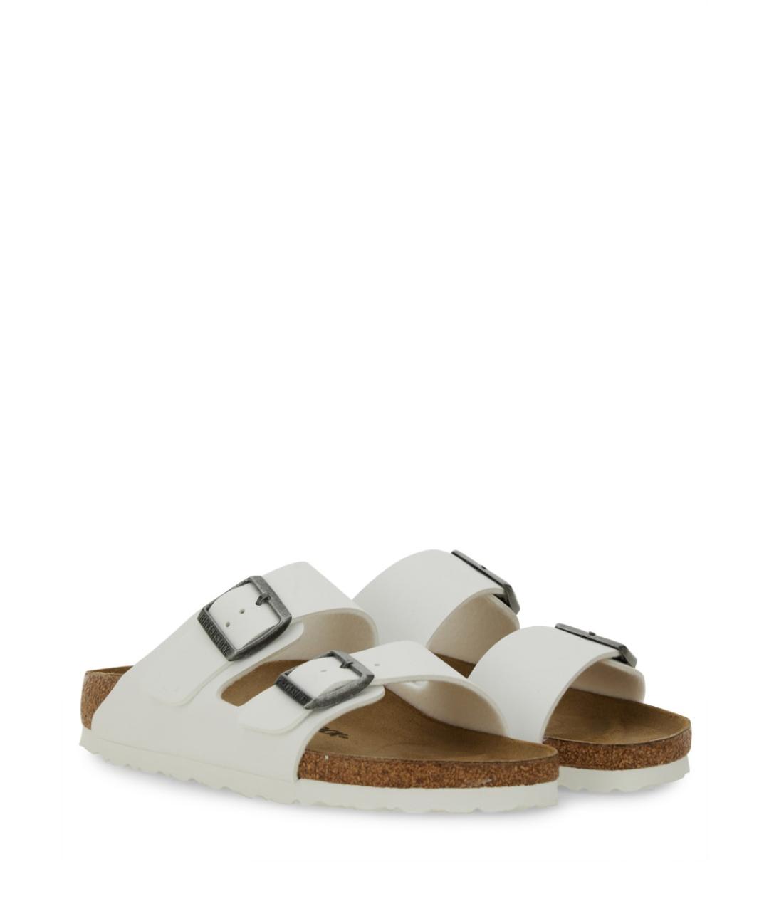 BIRKENSTOCK Белые кожаные сандалии, фото 2