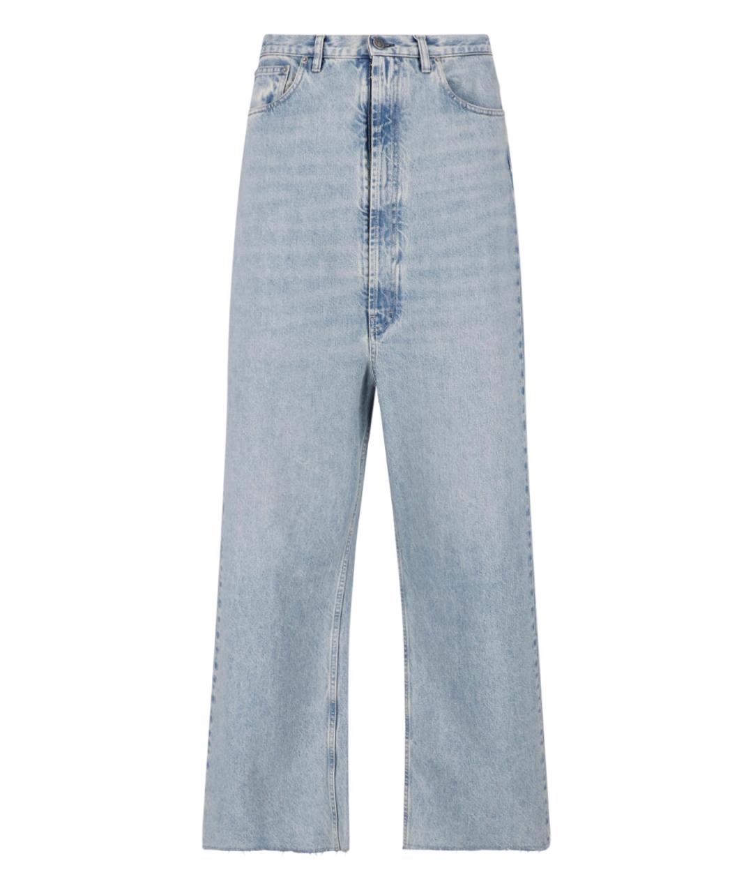 MAISON MARGIELA Синие хлопковые прямые джинсы, фото 1