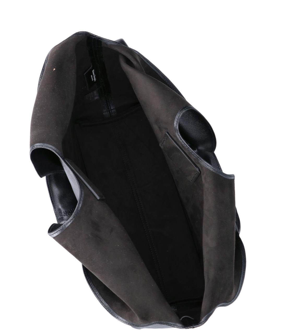 MAISON MARGIELA Черная кожаная сумка с короткими ручками, фото 4