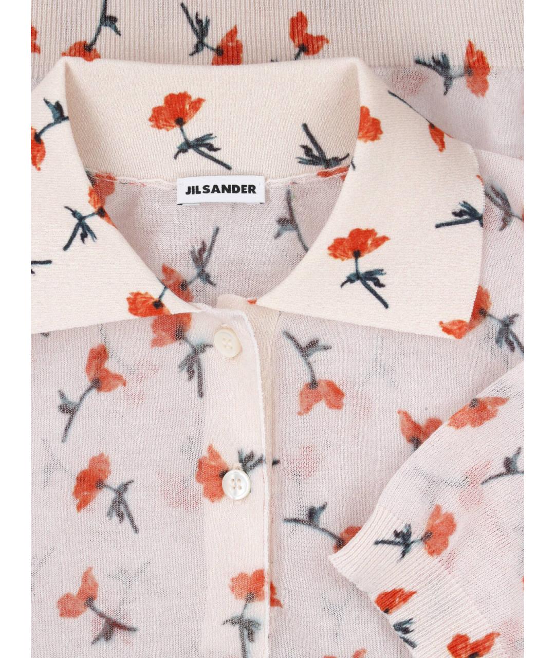 JIL SANDER Розовая хлопковая футболка, фото 3