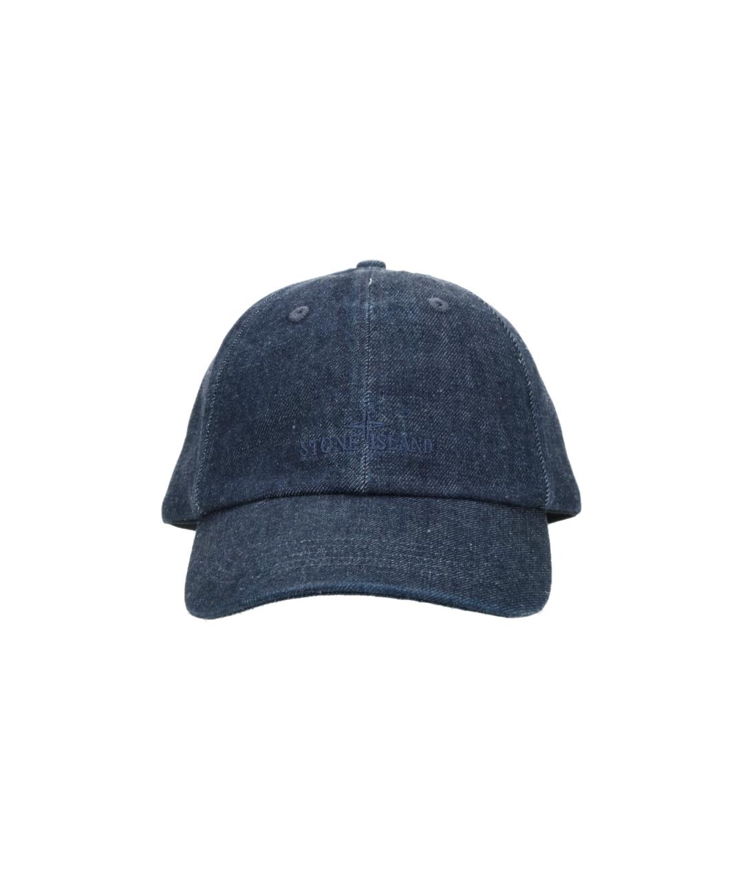 STONE ISLAND Синяя хлопковая кепка/бейсболка, фото 1