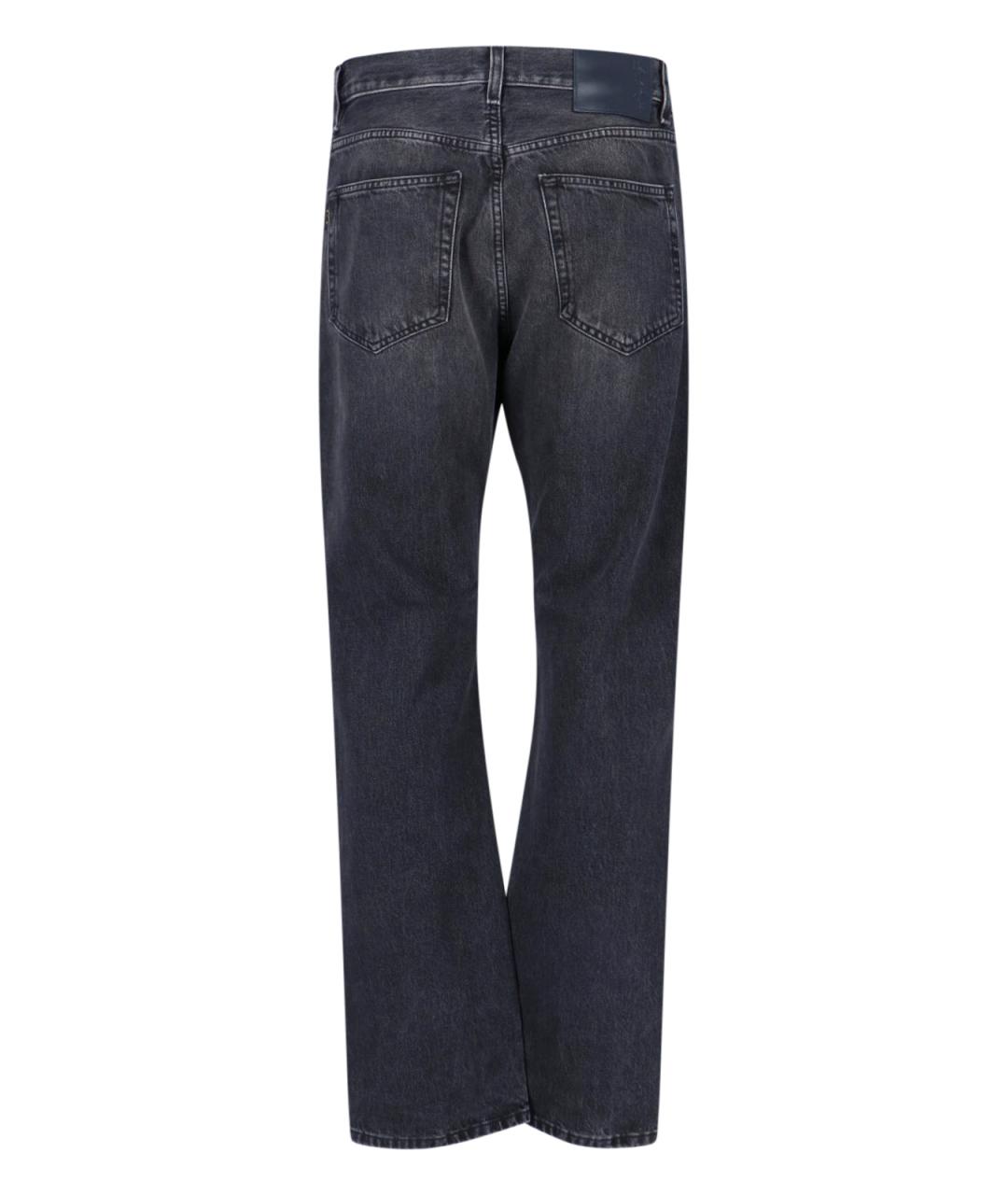 HAIKURE Черные хлопковые прямые джинсы, фото 2