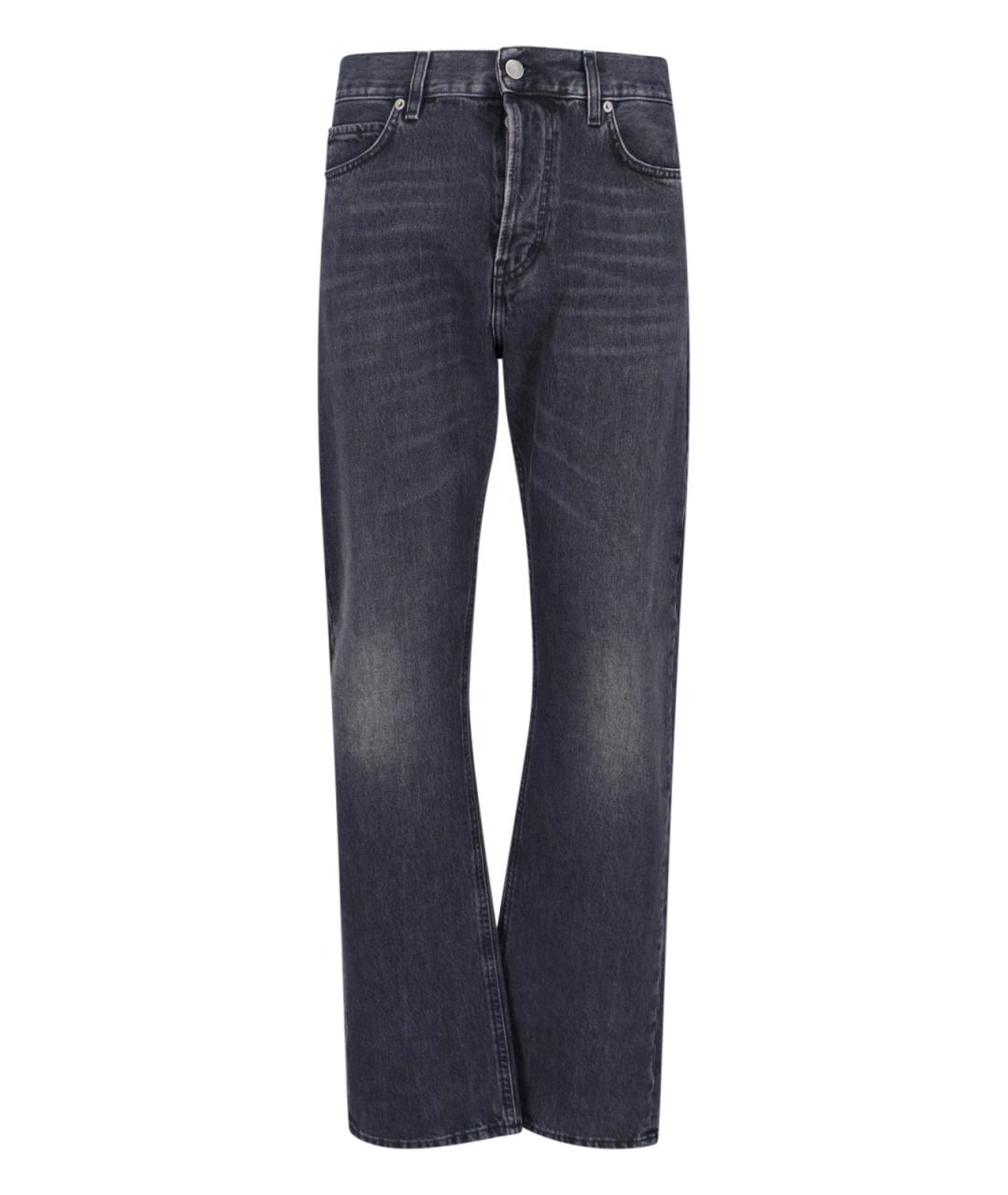 HAIKURE Черные хлопковые прямые джинсы, фото 1