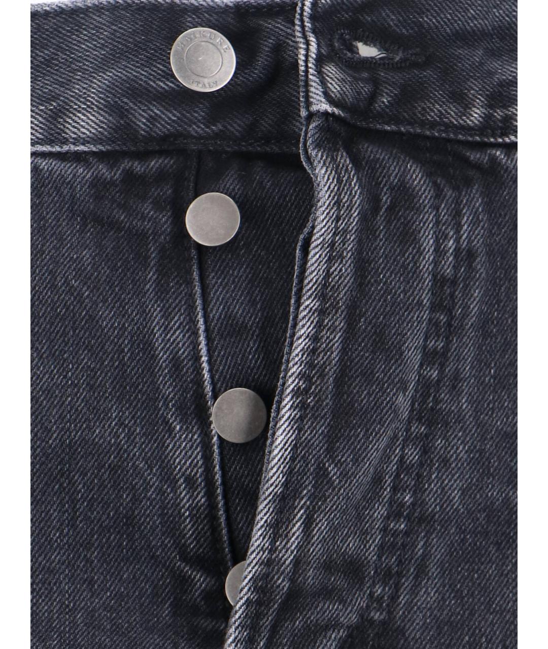 HAIKURE Черные хлопковые прямые джинсы, фото 4