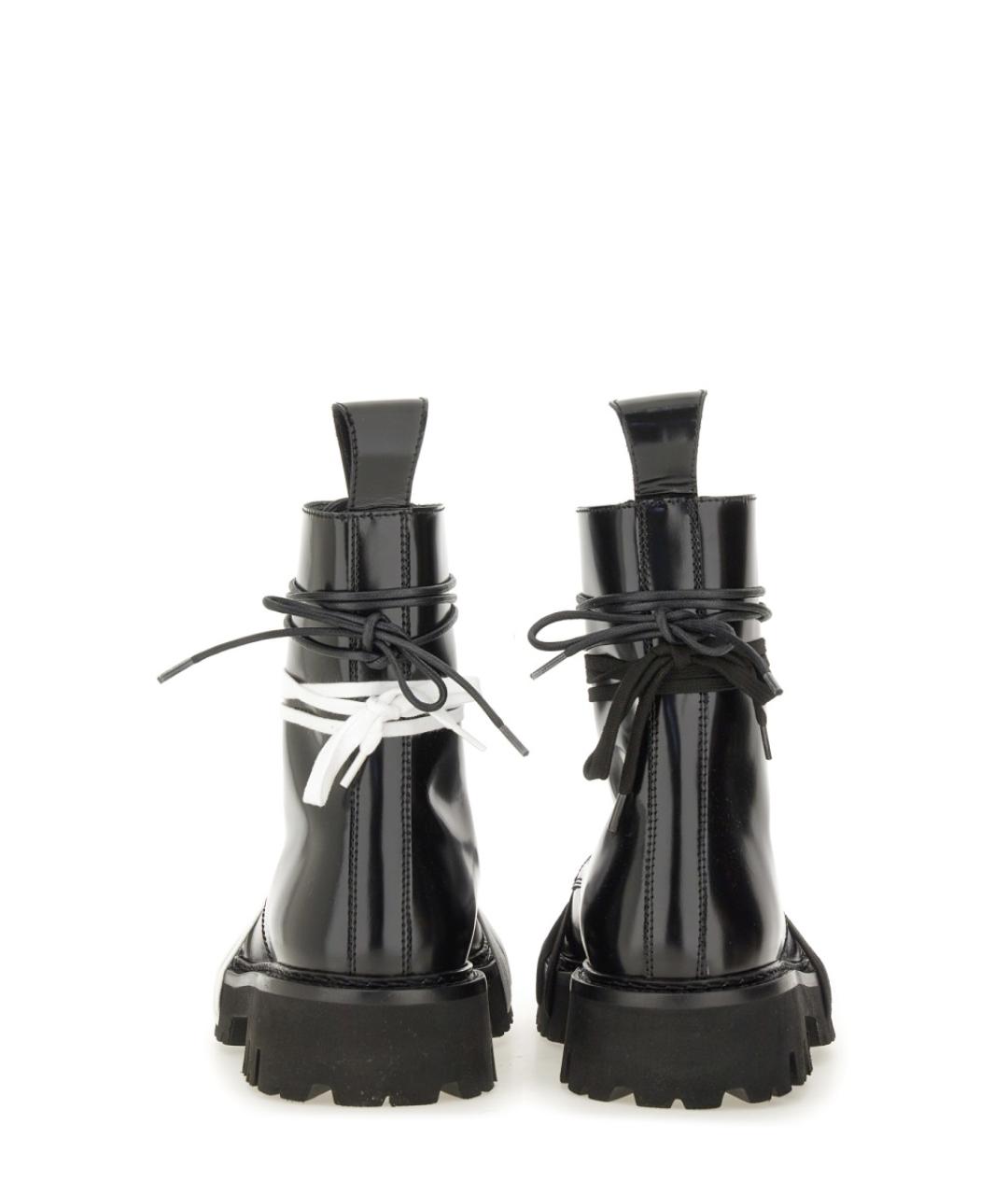 MOSCHINO Черные кожаные высокие ботинки, фото 2