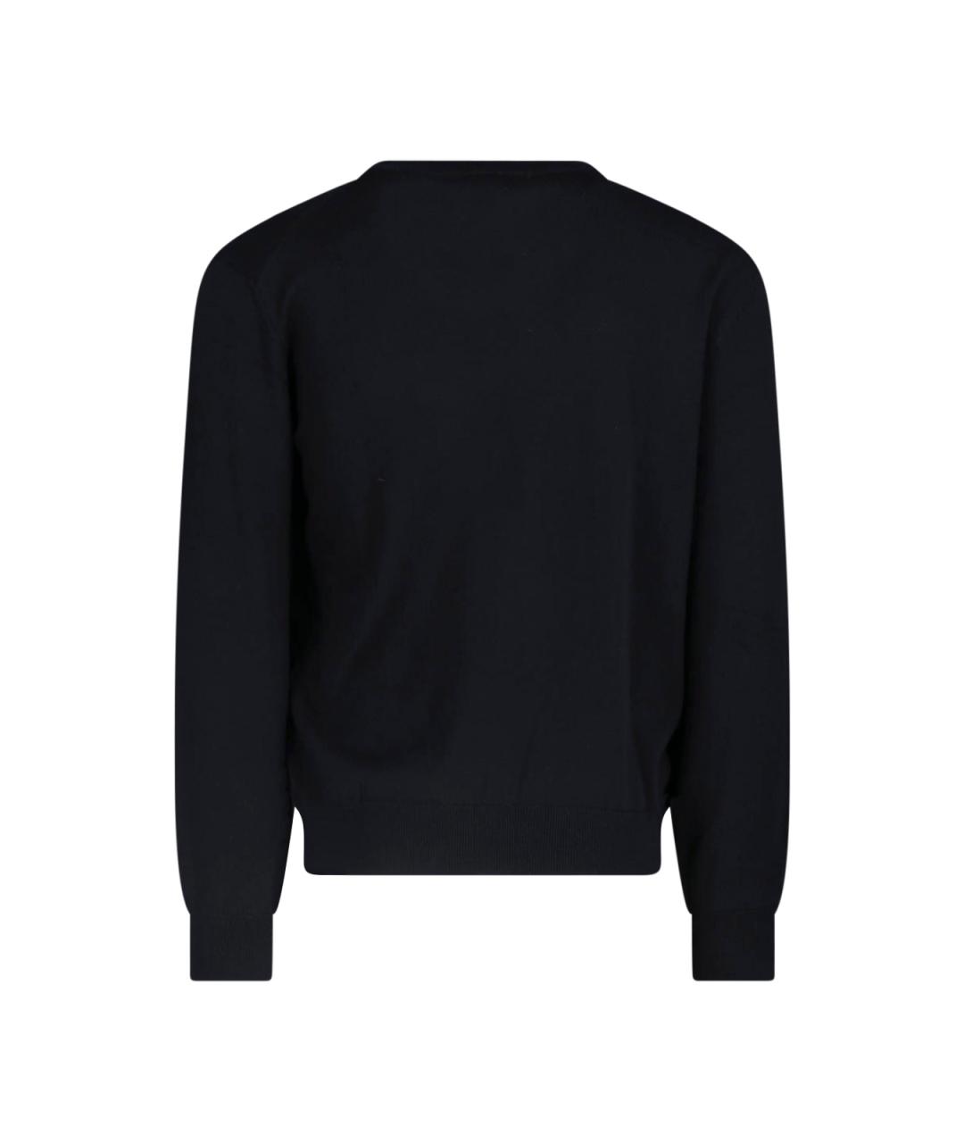 MAISON KITSUNE Черный хлопковый джемпер / свитер, фото 2