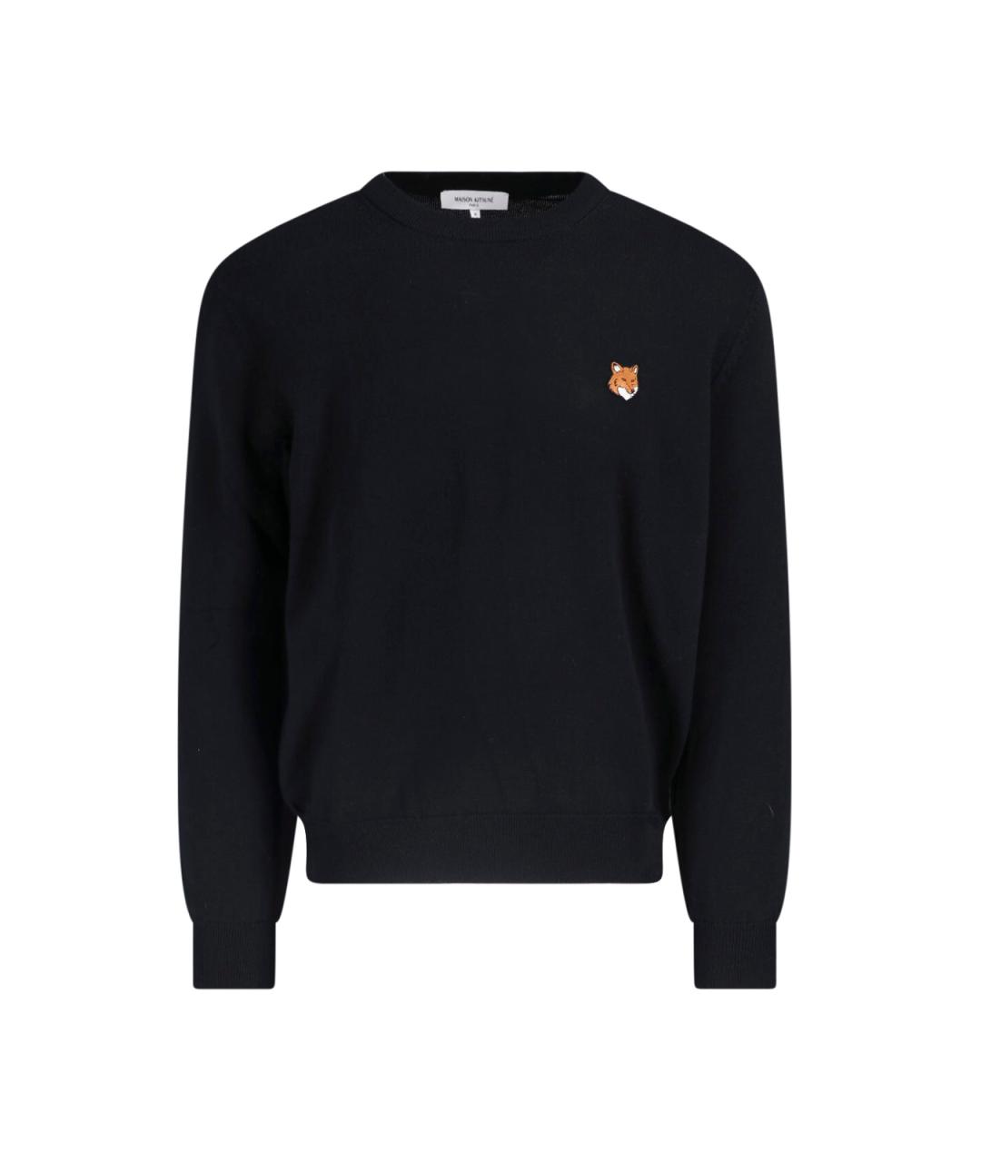 MAISON KITSUNE Черный хлопковый джемпер / свитер, фото 1