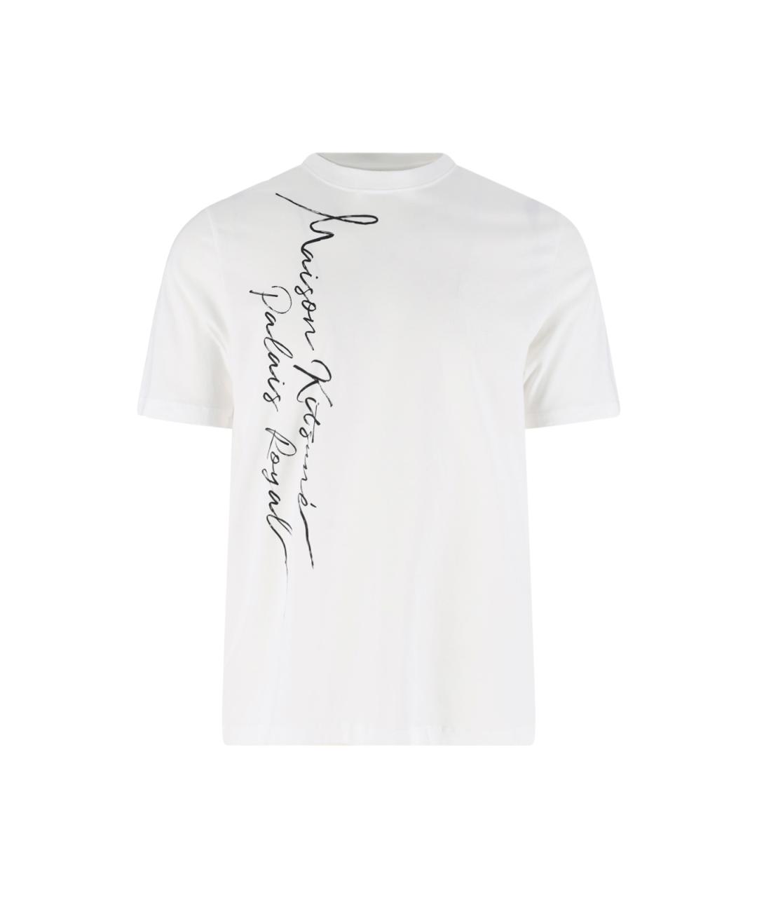 MAISON KITSUNE Белая хлопковая футболка, фото 1