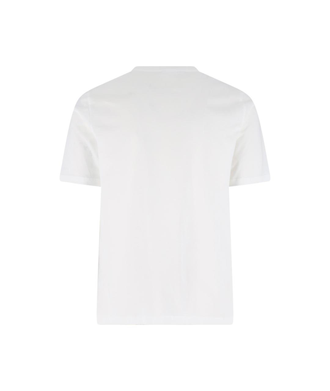 MAISON KITSUNE Белая хлопковая футболка, фото 2
