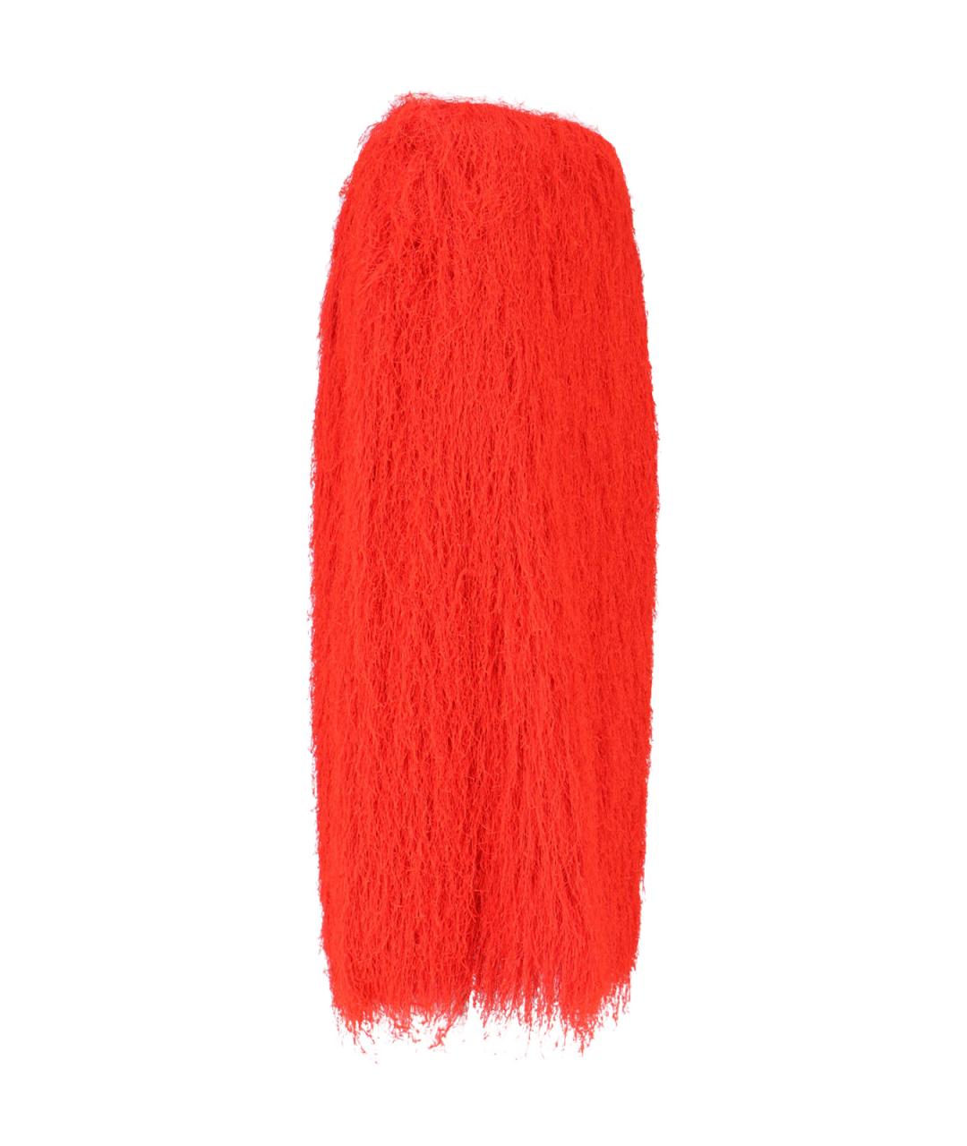 DRIES VAN NOTEN Красная полиэстеровая юбка миди, фото 3