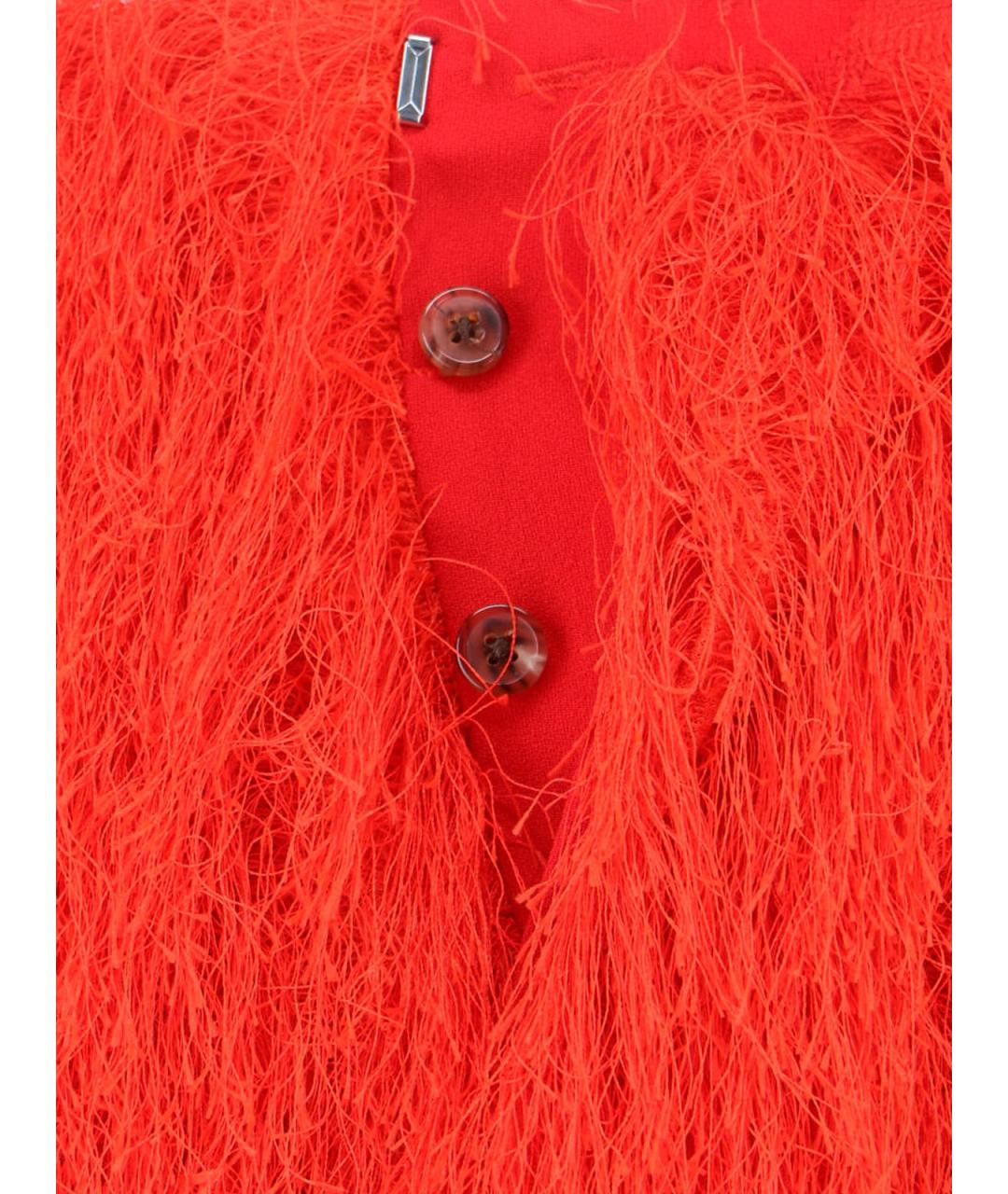 DRIES VAN NOTEN Красная полиэстеровая юбка миди, фото 4