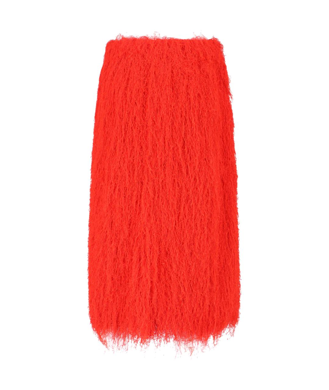 DRIES VAN NOTEN Красная полиэстеровая юбка миди, фото 2