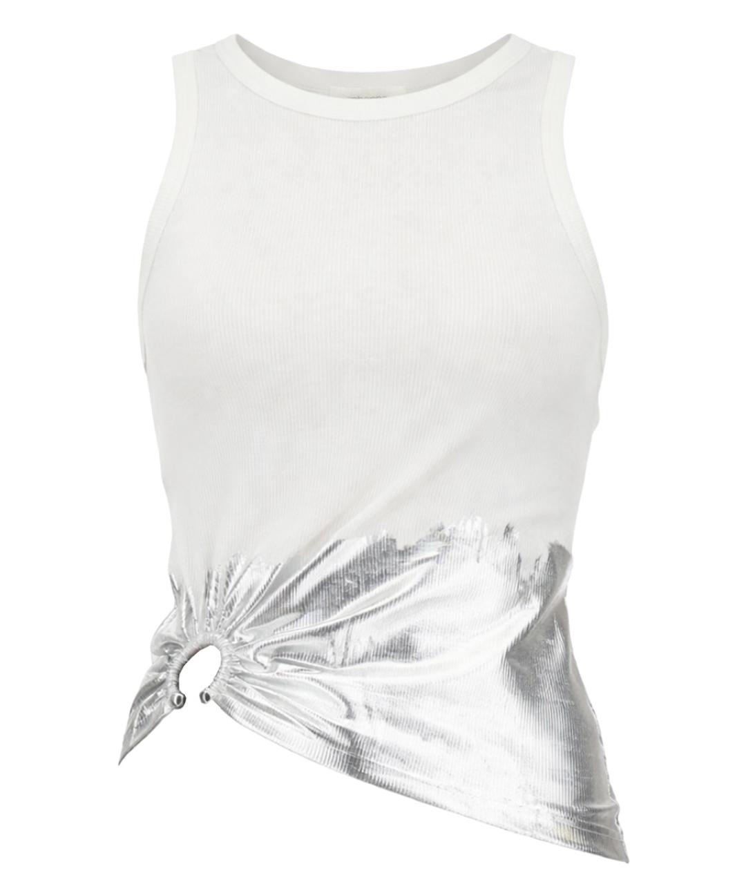 PACO RABANNE Белая хлопковая майка, фото 1