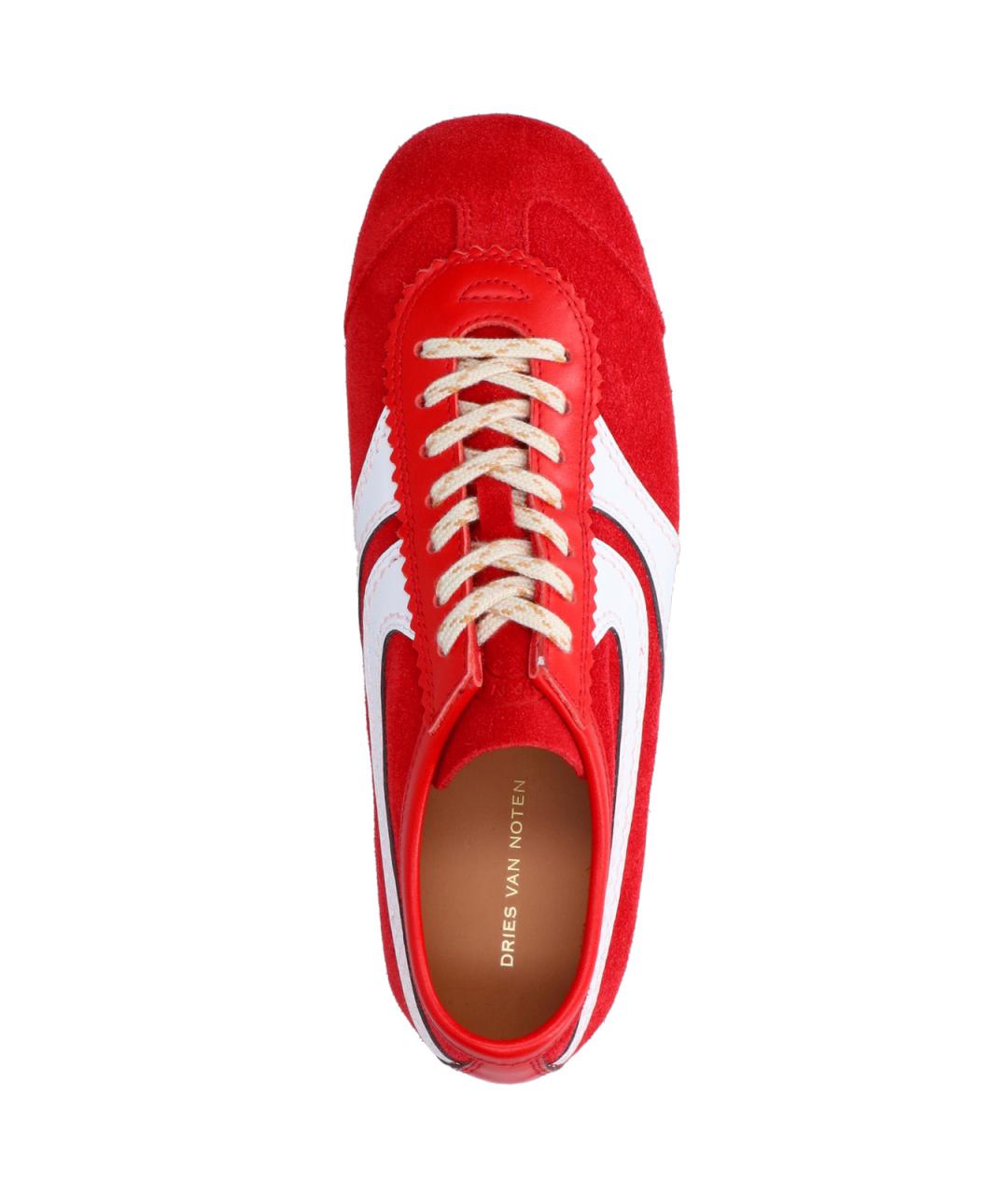 DRIES VAN NOTEN Красные замшевые кроссовки, фото 5