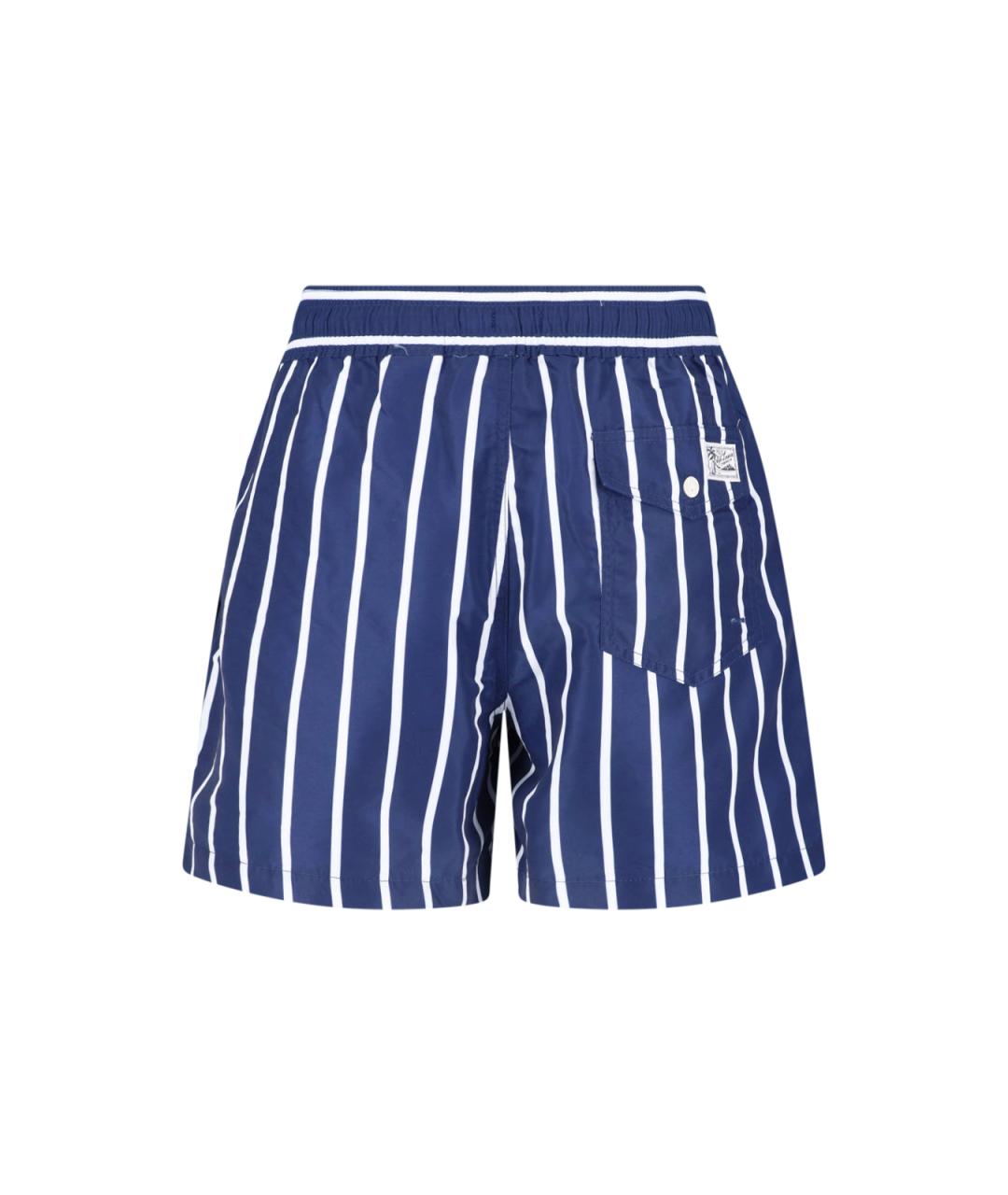 POLO RALPH LAUREN Синие полиэстеровые плавки, фото 2