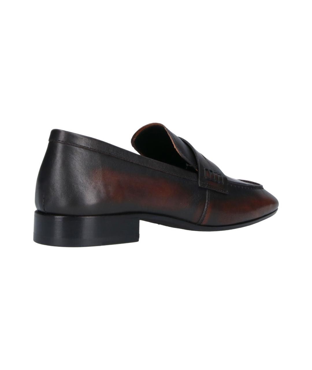 DRIES VAN NOTEN Коричневые кожаные лоферы, фото 4