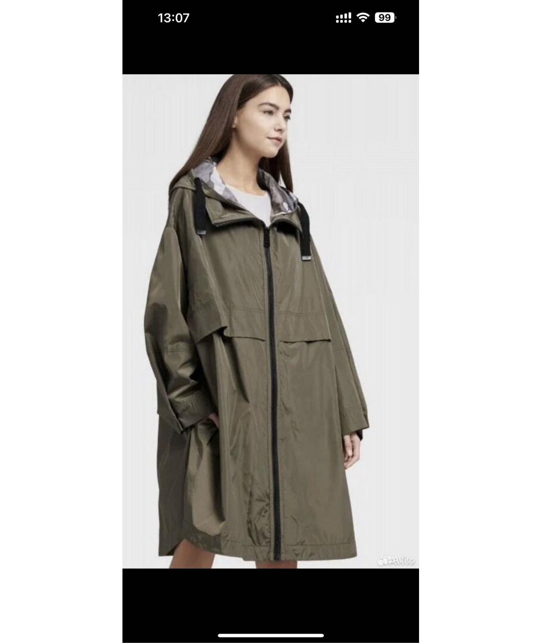 DKNY Хаки синтетический тренч/плащ, фото 5