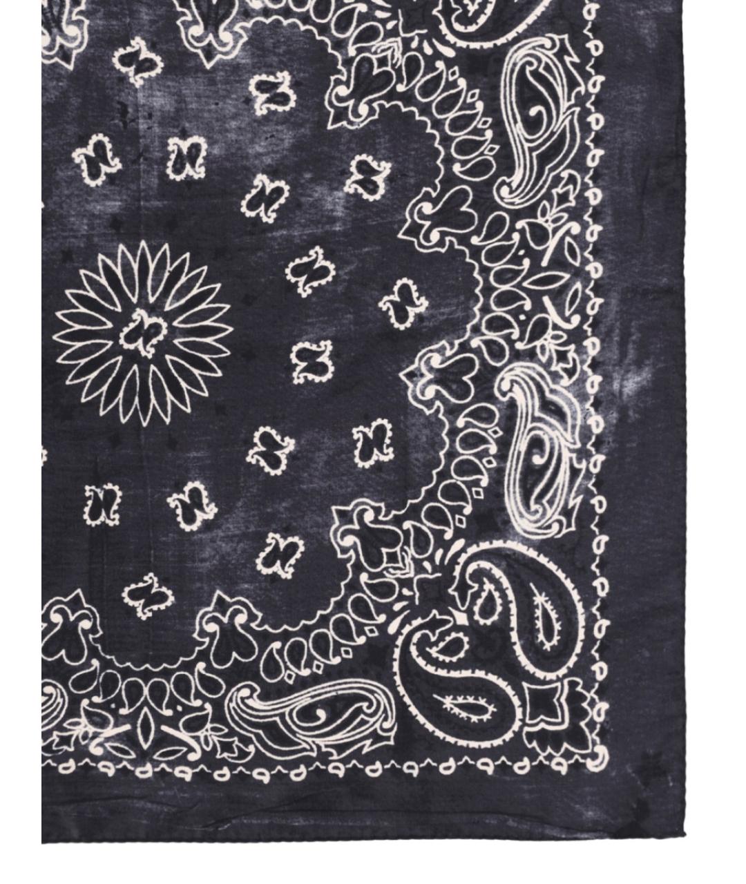 GOLDEN GOOSE DELUXE BRAND Черный шелковый шарф, фото 2