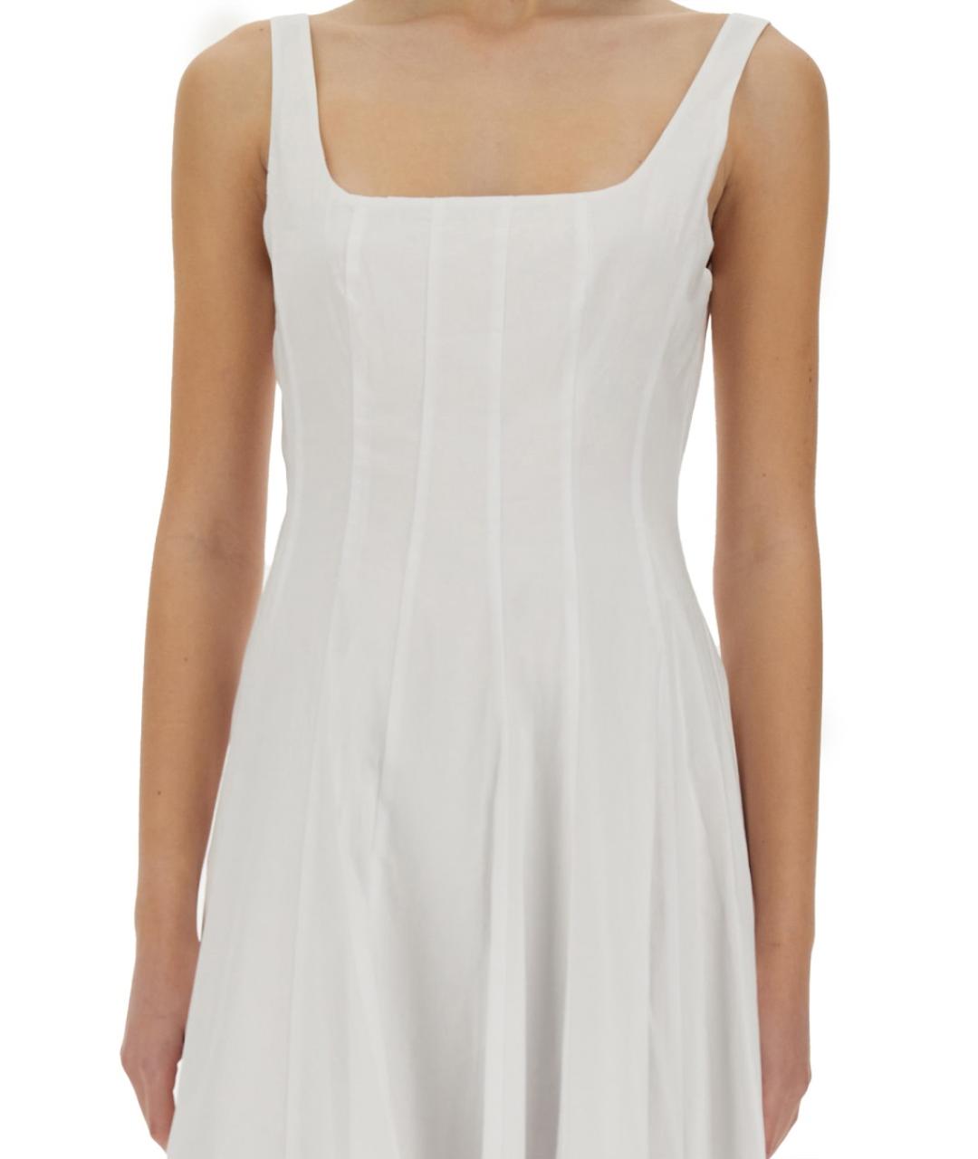 STAUD Белое повседневное платье, фото 4