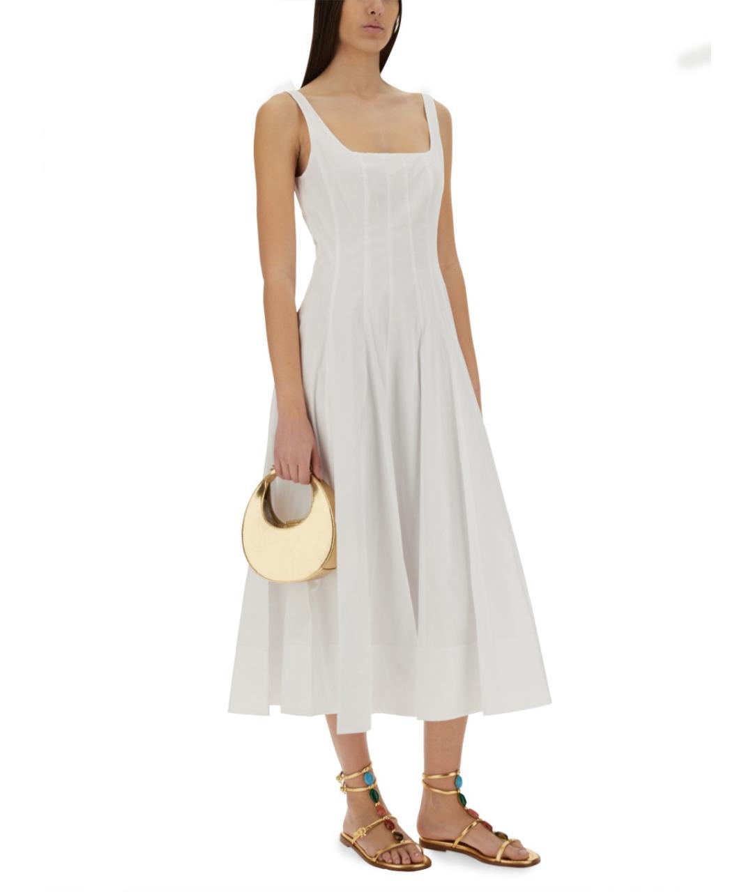 STAUD Белое повседневное платье, фото 2