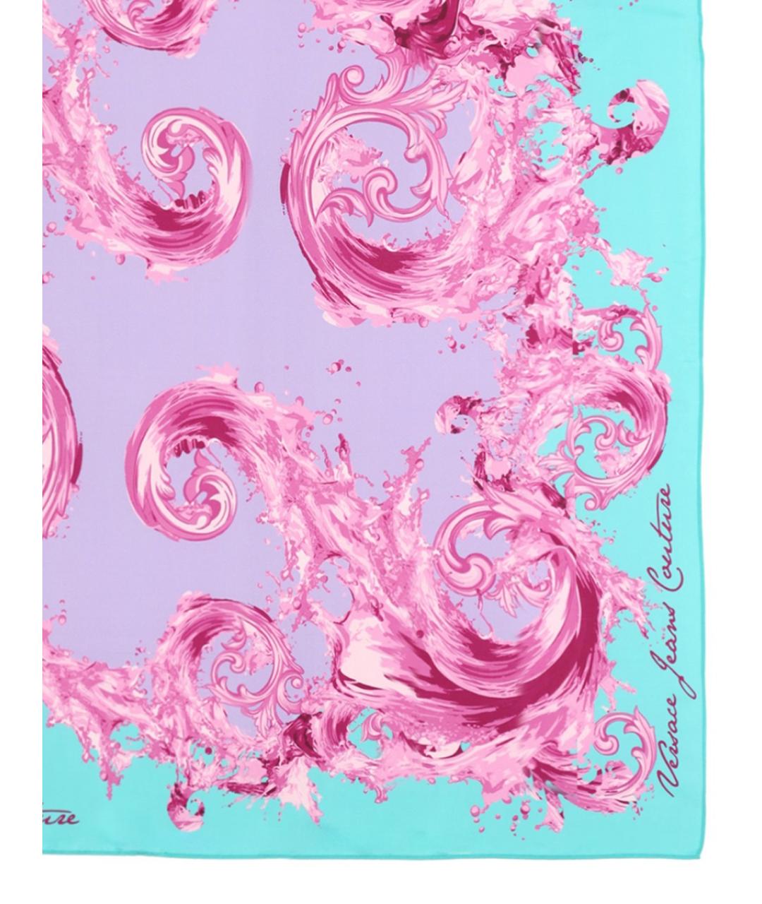 VERSACE JEANS COUTURE Мульти шелковый платок, фото 2