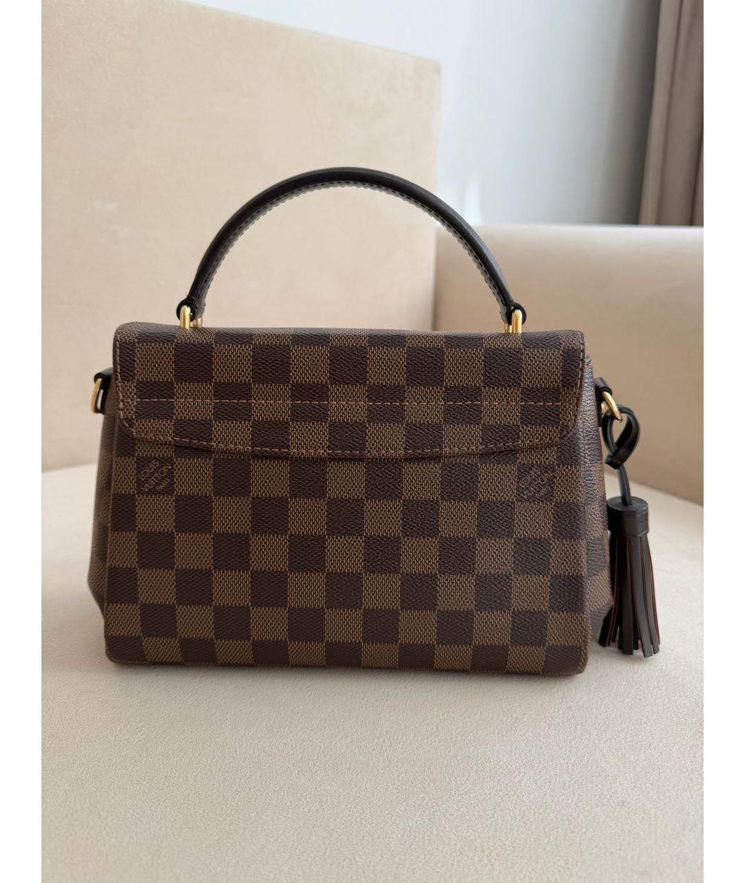 LOUIS VUITTON Коричневая кожаная сумка через плечо, фото 3