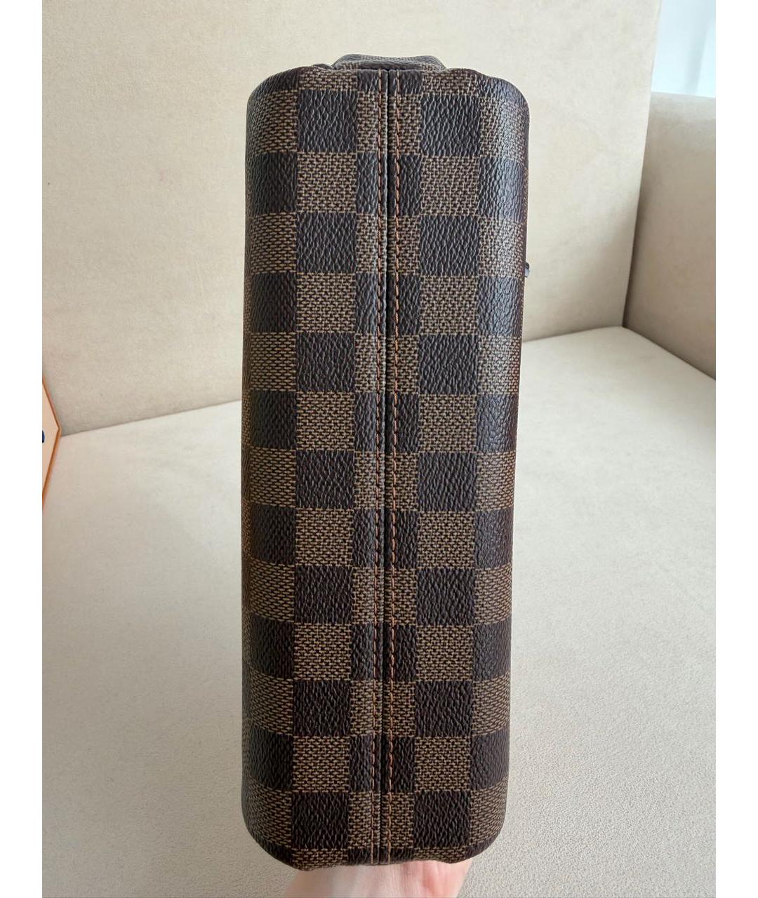 LOUIS VUITTON Коричневая кожаная сумка через плечо, фото 5