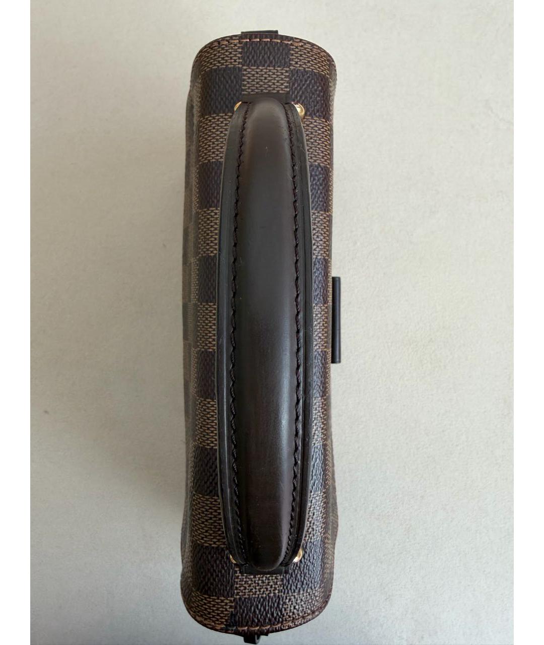 LOUIS VUITTON Коричневая кожаная сумка через плечо, фото 7