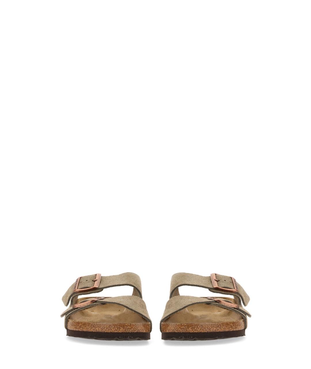 BIRKENSTOCK Бежевые замшевые сандалии, фото 3