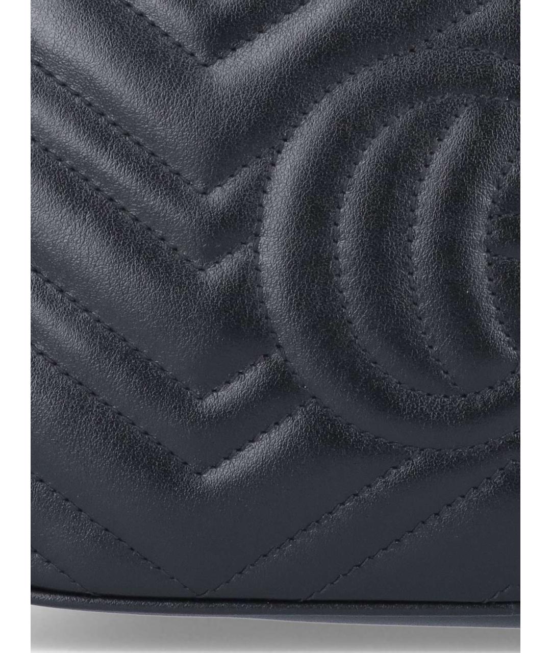 GUCCI Черная кожаная сумка через плечо, фото 5