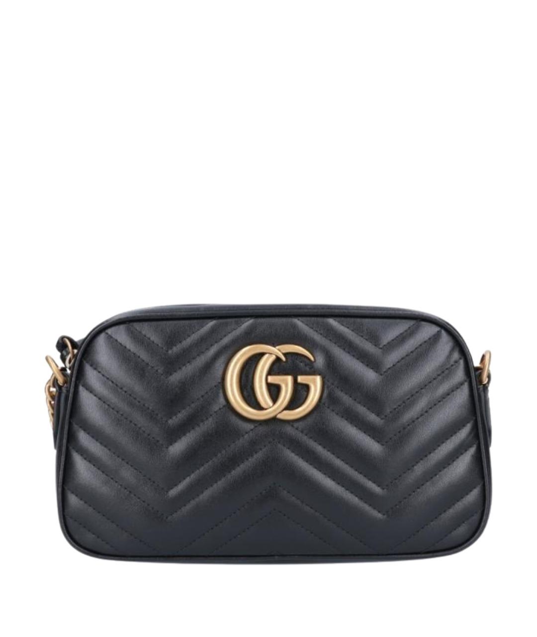 GUCCI Черная кожаная сумка через плечо, фото 1