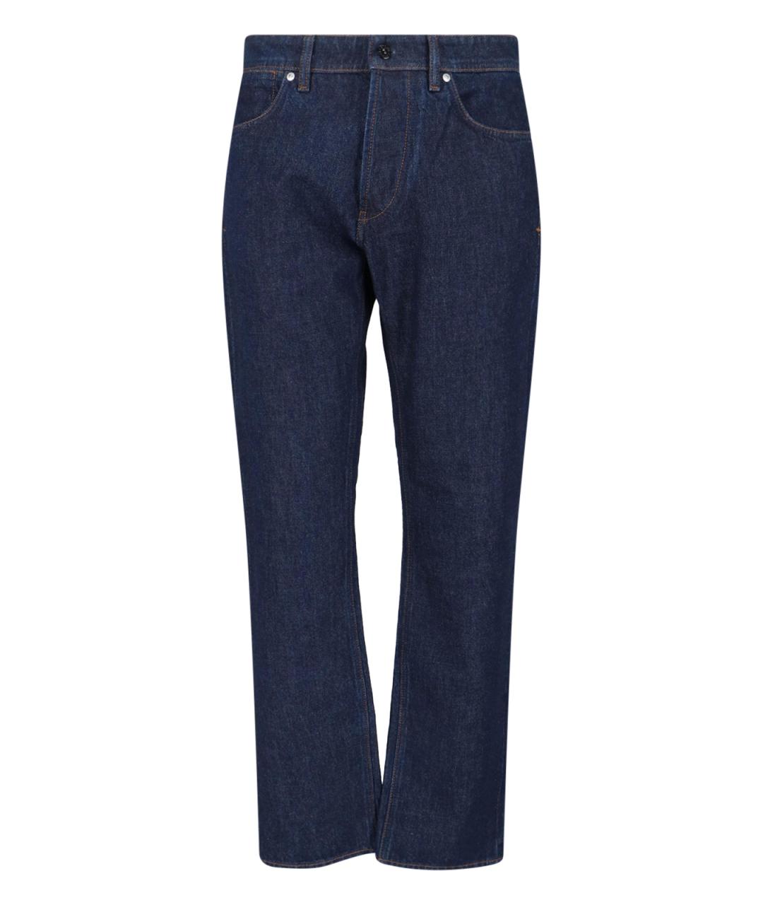 STONE ISLAND Синие хлопковые прямые джинсы, фото 1