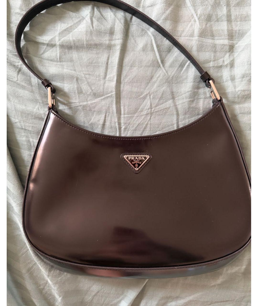 PRADA Черная кожаная сумка с короткими ручками, фото 2