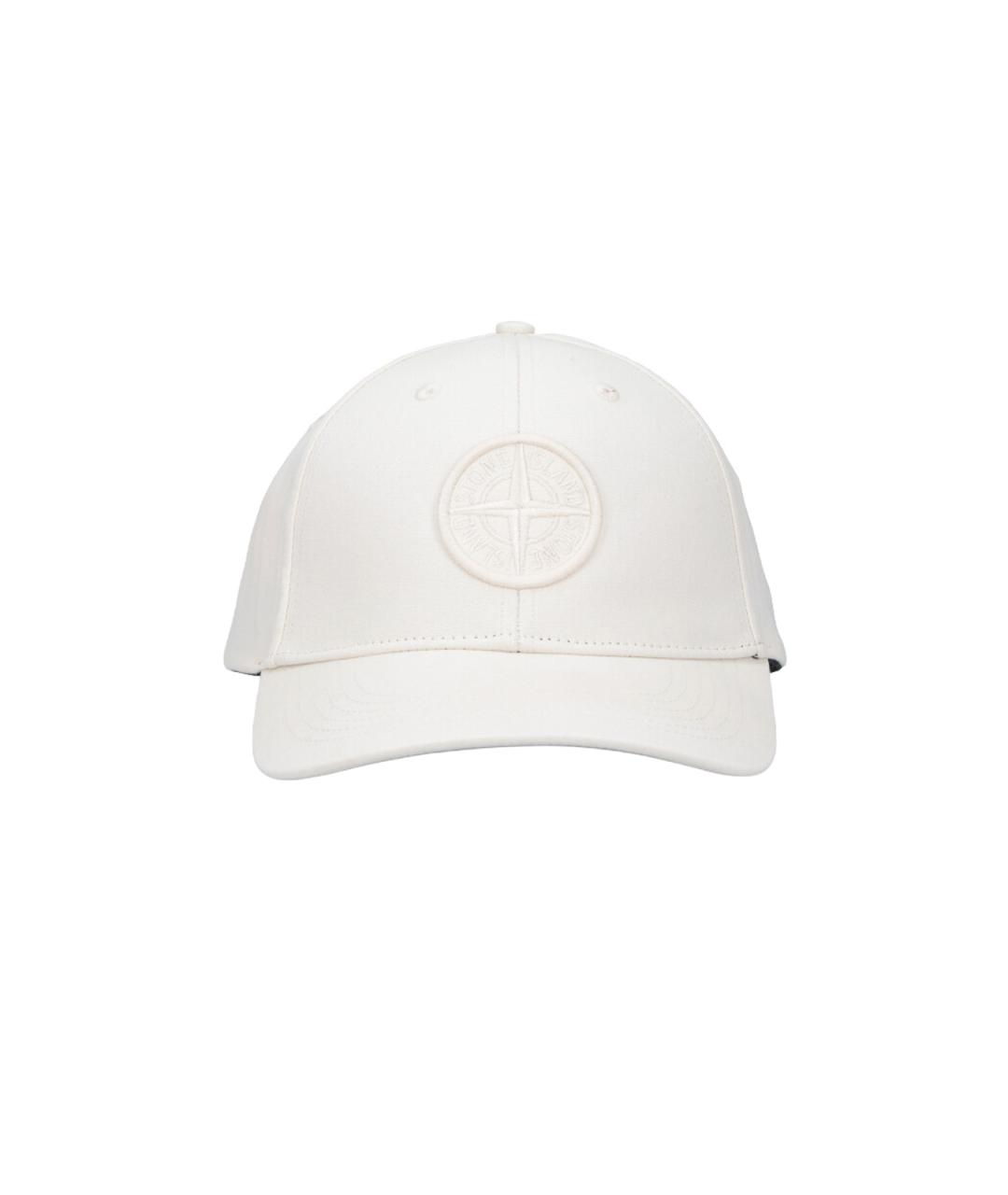 STONE ISLAND Белая хлопковая кепка/бейсболка, фото 1