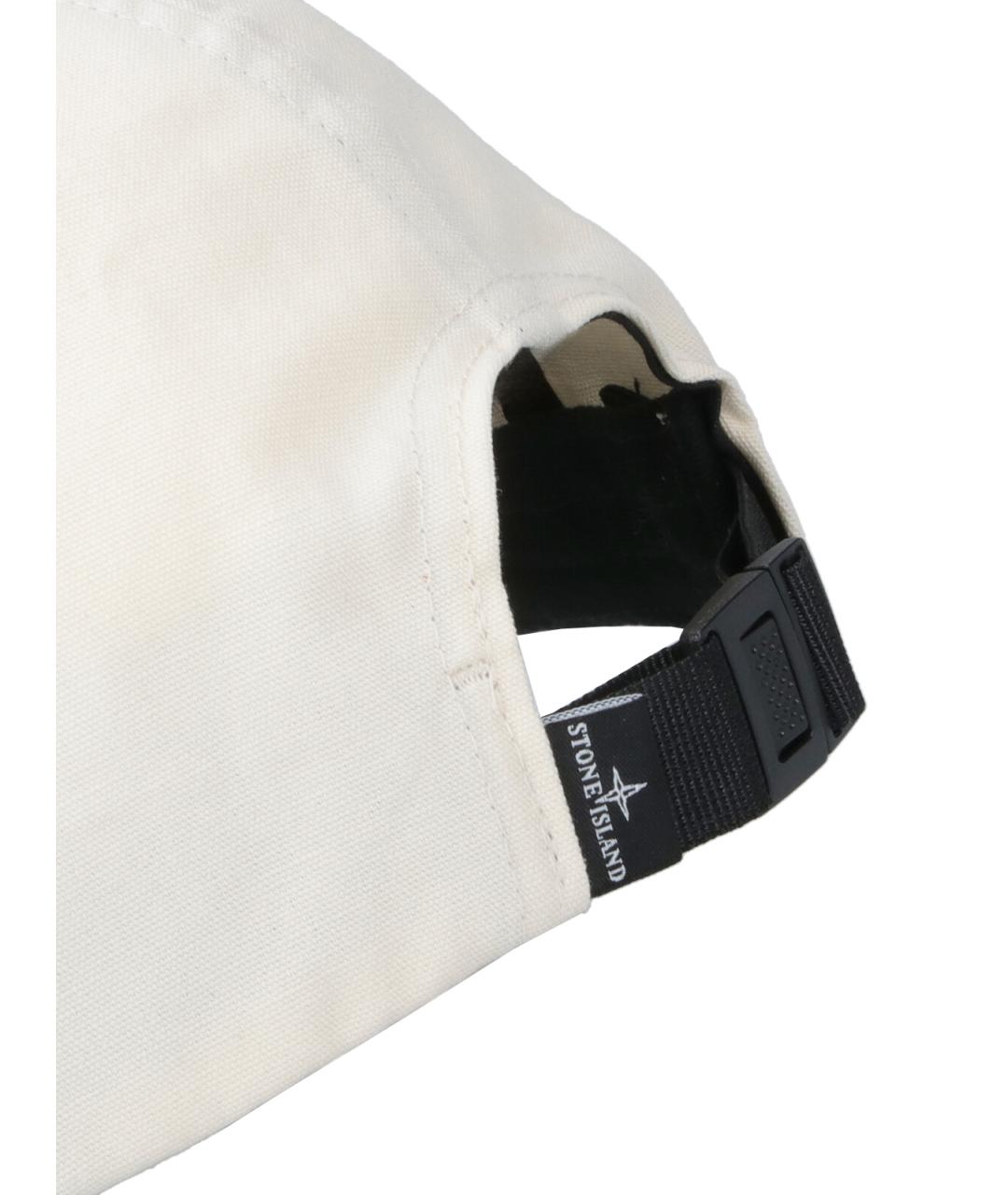 STONE ISLAND Белая хлопковая кепка/бейсболка, фото 3
